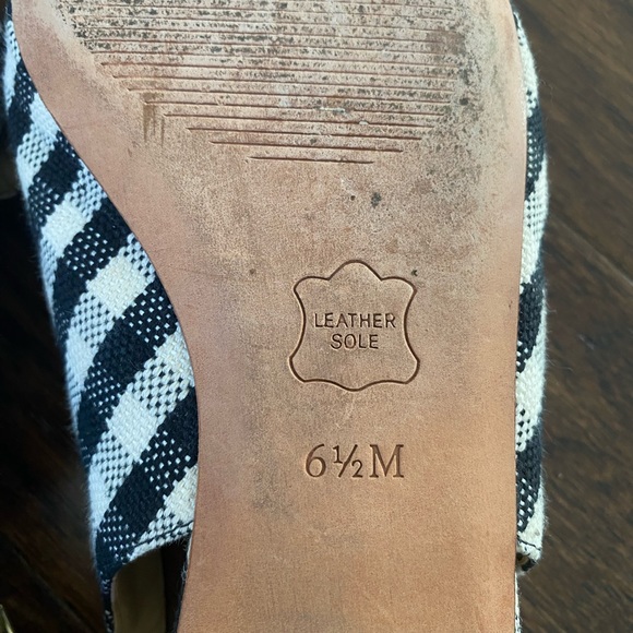 🤑5 for $25🤑 Women's Talbots Poppy Pointed Toe Slingback Gingham US Size 6.5 - Picture 7 of 9